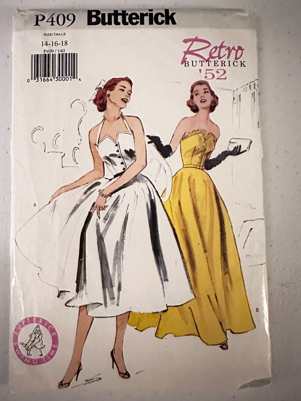 B5033 Butterick Strapless & Halter Retro Dress Pattern sizes 6-20